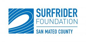 blue wave; logo on right that reads "surfrider foundation san mateo county"